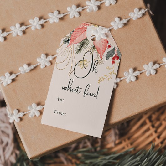 冬のモダンフローラああ何のおもしろいへ ギフトタグ