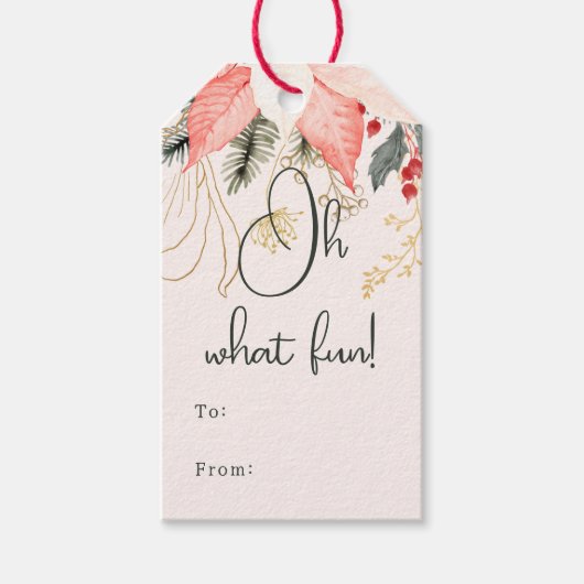 冬のモダンフローラああ何のおもしろいへ ギフトタグ (正面)