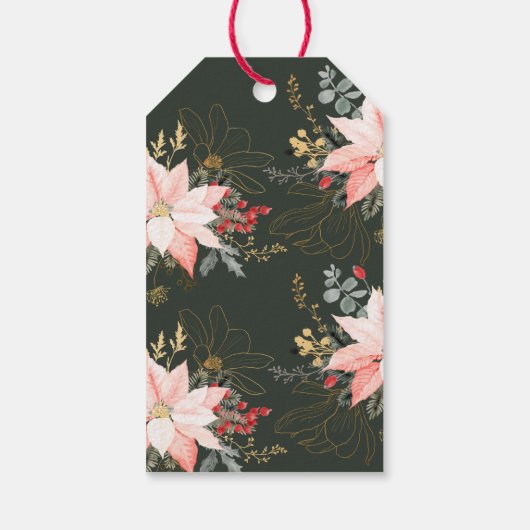 冬のモダンフローラああ何のおもしろいへ ギフトタグ (裏面)