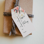 冬のモダンフローラで最も幸せな休暇の間 ギフトタグ