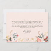 冬のモダンフローラアーチああ何おもしろい1枚の写真 シーズンカード (裏面)