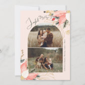 冬のモダンフローラアーチピンク喜び2枚の写真 シーズンカード (正面)