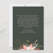 冬のモダンフローラアーチピンク喜び2枚の写真 シーズンカード (裏面)