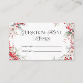 冬のモダンフローラ数キスブライダルゲーム エンクロージャーカード (正面)