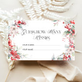 冬のモダンフローラ数キスブライダルゲーム エンクロージャーカード