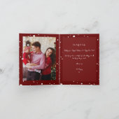 冬のモダンワンダーランド1写真メリークリスマス シーズンカード (内部)