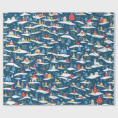 冬のモダンワンダーランド ラッピングペーパー (フラット)