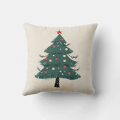 冬のモダン常緑クリスマスツリー枕 クッション (裏面)