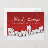 冬のモダン景色 | ホリデーシーズンの挨拶 ポストカード (正面/裏面)