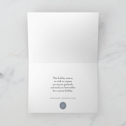 冬のモダン景色 |休日の挨拶 シーズンカード (内部)