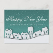 冬のモダン景色 |新年のあいさつ ポストカード (正面)
