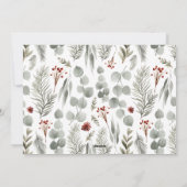 冬のモダン植物学2フォトコラージクリスマス シーズンカード (裏面)