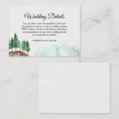 冬のモダン水の色の森の緑の自然エンクロ エンクロージャーカード (正面/裏面)