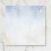 冬のモダン真夏待ちシロクマ赤ちゃんシャワー フェイバータグ (裏面)