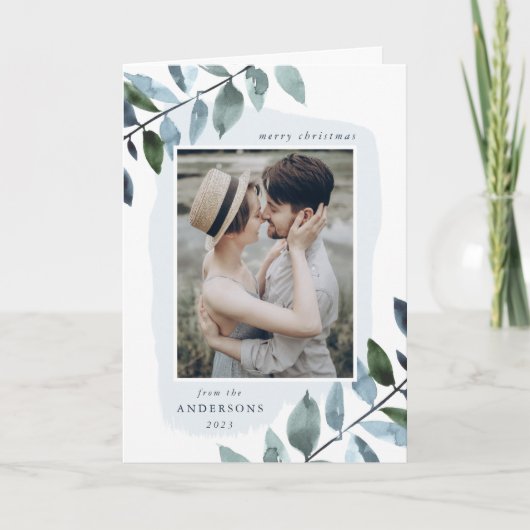 冬のモダン紅葉の写真 シーズンカード (正面)