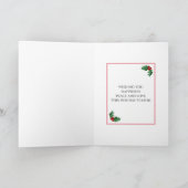 冬のモダン紅葉メリークリスマスフォト カード (内部)