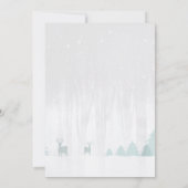 冬のモダン赤ちゃんシャワー甘い小さな双子の少年 招待状 (裏面)