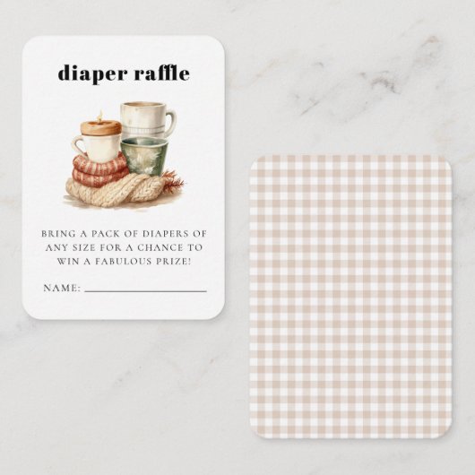 冬のモダン醜いセーター赤ちゃんシャワー囲い エンクロージャーカード (正面/裏面)