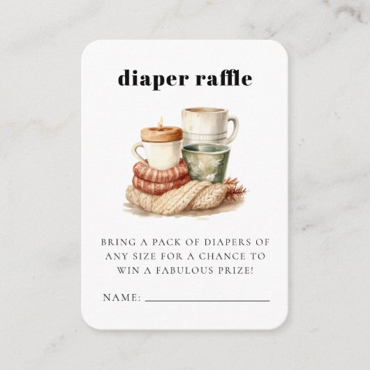 冬のモダン醜いセーター赤ちゃんシャワー囲い エンクロージャーカード (正面)