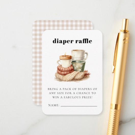 冬のモダン醜いセーター赤ちゃんシャワー囲い エンクロージャーカード (正面/裏面インサイチュ)