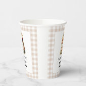 冬のモダン醜いセーター赤ちゃんシャワー 紙コップ (左)