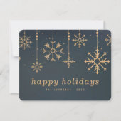 冬のモダン雪のクリスマス シーズンカード (正面)