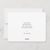 冬のモダン雪のクリスマス シーズンカード (裏面)