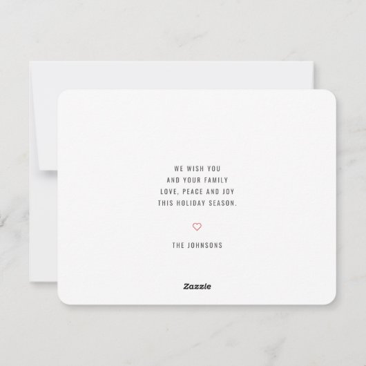 冬のモダン雪のクリスマス シーズンカード (裏面)