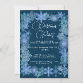 冬のモダン雪のクリスマス 招待状 (正面)