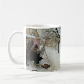 冬のモチーフのオーソガタン コーヒーマグカップ (左)