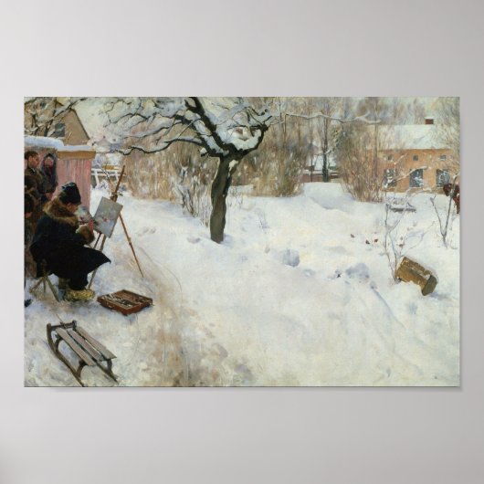 冬のモチーフのオーソガタン ポスター (正面)