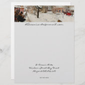 冬のモチーフのオーソガタン レターヘッド (正面/裏面)