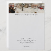 冬のモチーフのオーソガタン レターヘッド (正面/裏面)