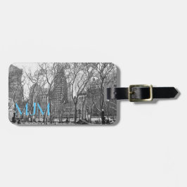 冬のモノグラムの荷物のラベルのNYC ラゲッジタグ