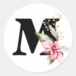 冬のモノグラム ブルガリアのキリル文字 クラス ラウンドシール