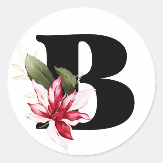 冬のモノグラム ブルガリアのキリル文字 クラス ラウンドシール (正面)