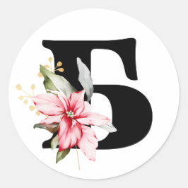 冬のモノグラム ブルガリア語キリル文字 クラス ラウンドシール