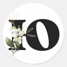 冬のモノグラム ブルガリア語キリル文字 クラス ラウンドシール