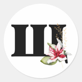 冬のモノグラム ブルガリア語キリル文字 クラス ラウンドシール