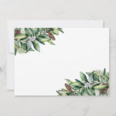 冬のモミのコーン緑3 Photoホリデーカード シーズンカード (裏面)