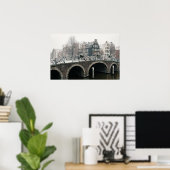 冬のユトレヒト運河 ポスター (ホームオフィス)