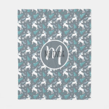 冬のユニコーン濃い灰色パターン