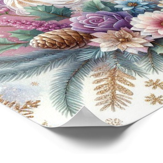 冬のユニコーン魔法のシーン3 ポスター (角)