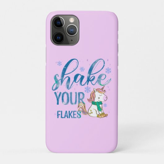 冬のユニコーン | フレークを振る | おもしろいとフェスティバル Case-Mate iPhoneケース (裏)