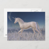 冬のユニコーン – ランニング ポストカード (正面/裏面)