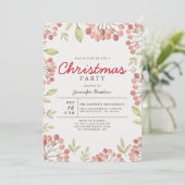 冬のユニーク果実の緑のクリスマスパーティー 招待状 (スタンド正面)