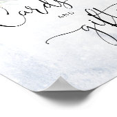 冬のユーカリエレガントプタスカードとギフト ポスター (角)