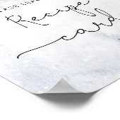 冬のユーカリ離れプのレシピカード ポスター (角)