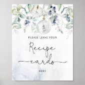 冬のユーカリ離れプのレシピカード ポスター (正面)