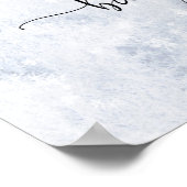 冬のユーカリ青い赤ちゃんシャワーへようこそ ポスター (角)